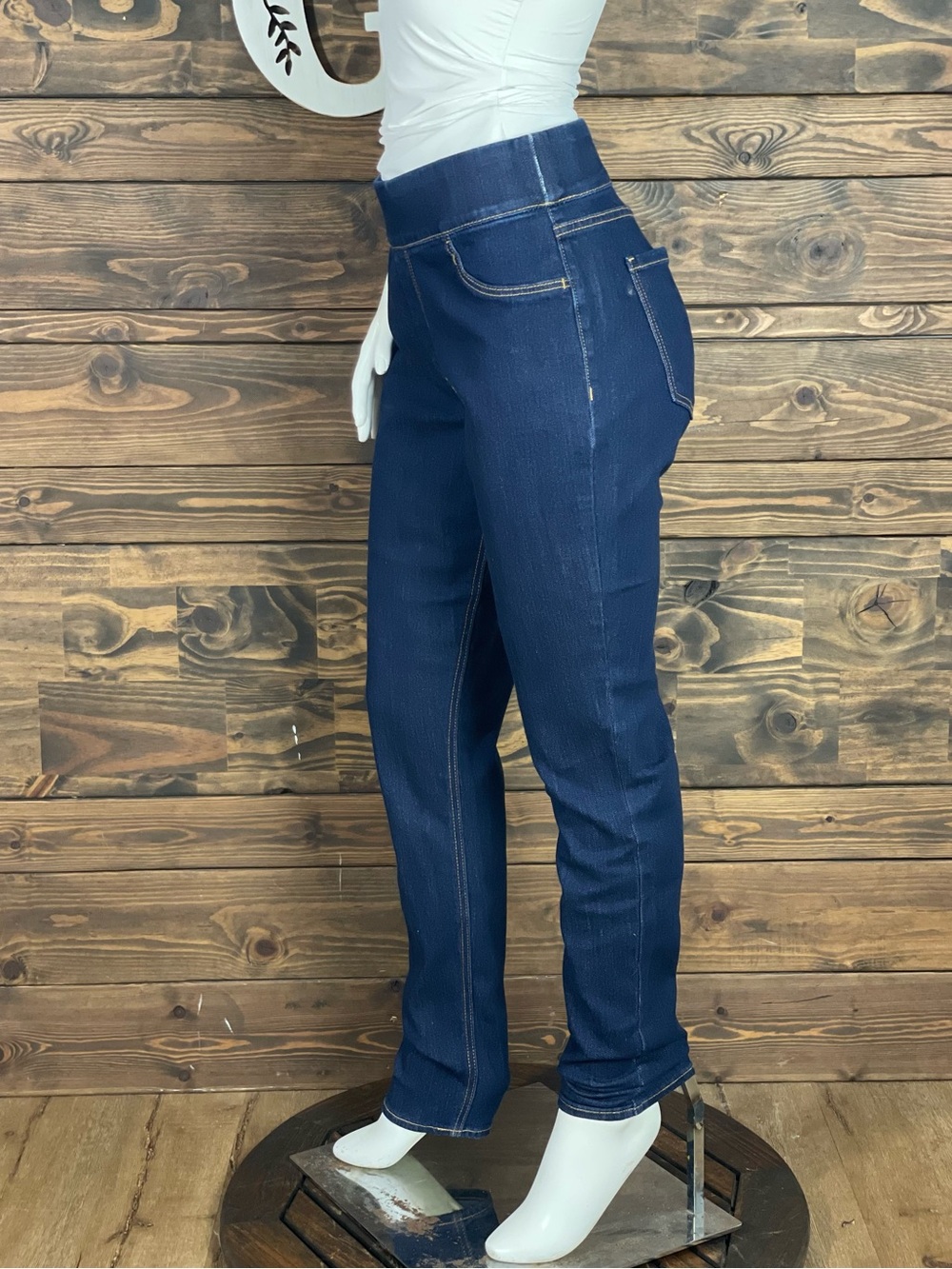 Old Navy | Dark Wash Blue Pull-On Denim Jeggings Stretch Mid-Rise Pants Long